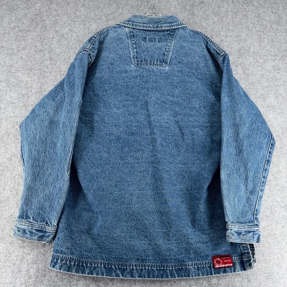 Northpeak Clothing Co Mens Large Denim Jacket Blue Cotton Chore Coat Farm Work